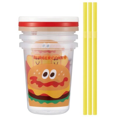 ストロー付きコップ 3個セット SIH3ST バーガーコンクス 奈良市 skt057 725630