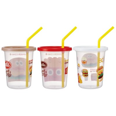 ストロー付きコップ 3個セット SIH3ST バーガーコンクス 奈良市 skt057 725630