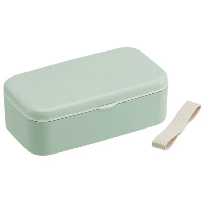 箸付き 弁当箱 600ml 1段 PLB6HB セピアカラー グリーン skt100 668371