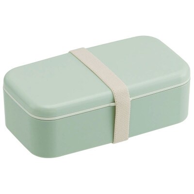 箸付き 弁当箱 600ml 1段 PLB6HB セピアカラー グリーン skt100 668371