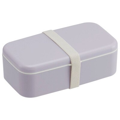 箸付き 弁当箱 600ml 1段 PLB6HB セピアカラー ラベンダー skt101 672491