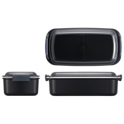 洗いやすい弁当箱 820ml PTLB9B アッシュブラック キッズドア skt125 672392