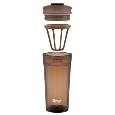 シェイカー付き タンブラー 420ml PTBFS4 アンバーブラウン skt147 697739