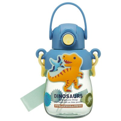 ラバー マスコット付き ストロー水筒 PRMC7ST ディノサウルス skt149 695421