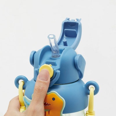 ラバー マスコット付き ストロー水筒 PRMC7ST ディノサウルス skt149 695421