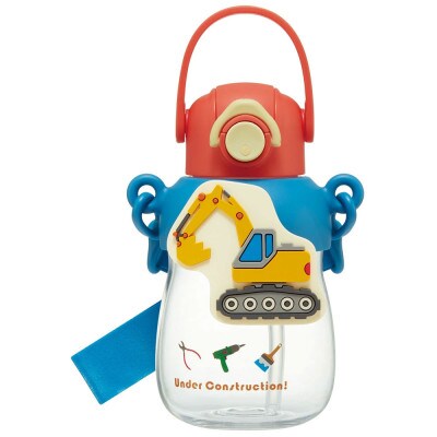 ラバー マスコット付き ストロー 水筒 PRMC7ST はたらく クルマ skt153 695391