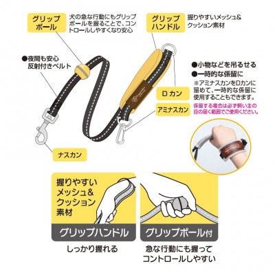 グリップボール付き リード 超小型犬、小型犬用 PLD1 ベーシック  skt189 657979