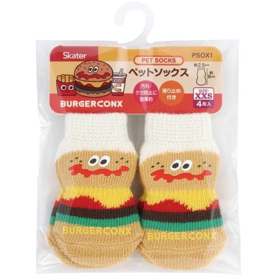 ペットソックス XXS 室内用靴下 4枚入 PSOX1 バーガーコンクス skt203 699405