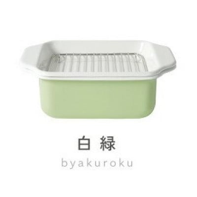 ホーロー天ぷら鍋 角形 IH対応 ガス対応 温度計
