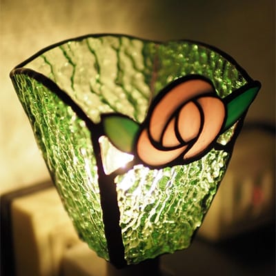 おやすみランプ【バラ　ピンク】5W電球付き