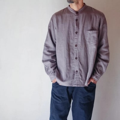 gauze shirt /淡藤色(あわふじ)/ Lサイズ　1点