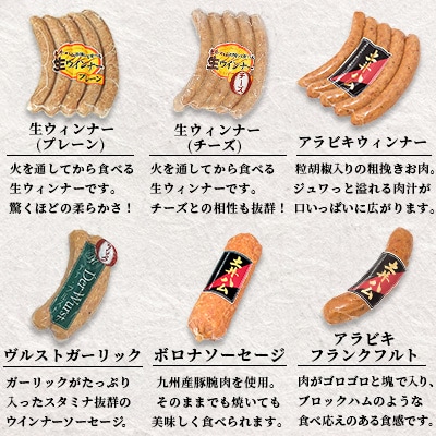 【土井ハム】ソーセージ詰合せ　6種 25本