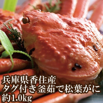 兵庫県香住産　タグ付き釜茹で松葉がに　約1.0kg【冷凍】07-07