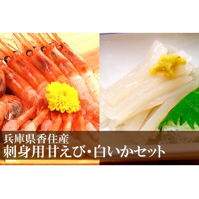 (先行予約)刺身用甘えび・白いかセット(令和7年6月下旬以降の発送)