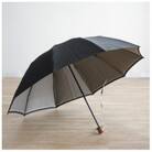 【数量限定】小宮商店　『裏縞』雨晴兼用折りたたみ傘　60cm10本骨　ブラック