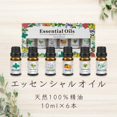 エッセンシャルオイル 天然100% 精油 10ml × 6本