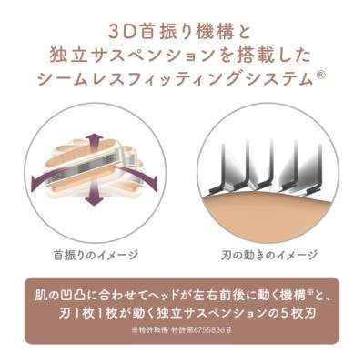 貝印 miness うで・あし用カミソリ　5枚刃　マイネス ケア 剃刀 かみそり