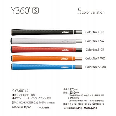Y360Sスタンダードサイズ　エリートグリップ　バックライン無　レッド　東大阪市