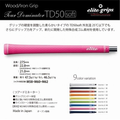 TD50soft　ソフト　エリートグリップ　バックライン有　ブルー　5本セット　東大阪市