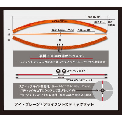 《倉本昌弘監修》アイ・プレーンプロ　スイング軌道を整えるゴルフ練習器具　エリートグリップ