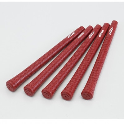 《バックラインなし/クラシックレッド/5本》TD50C　ゴルフ練習器具　エリートグリップ