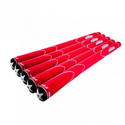 《バックラインなし/レッド/5本》X360RUBBER　M58　ゴルフ練習器具　エリートグリップ