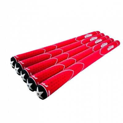 《バックラインあり/レッド/5本》X360RUBBER　M58　ゴルフ練習器具　エリートグリップ