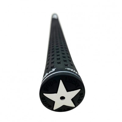 《バックラインなし/ブラック/5本》ラッキースター STD　M58　ゴルフ練習器具　エリートグリップ