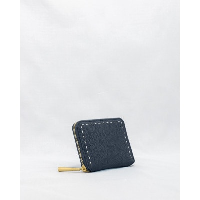 [NAVY] 本革ラウンドファスナー二つ折り財布　BONNY (ボニー)