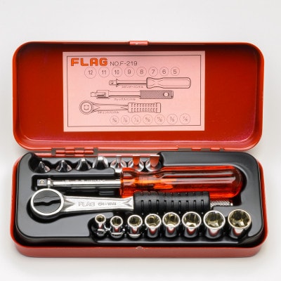 ソケットレンチセット　F219F-F　　　　　　差込角1/4inch(6.3mm)