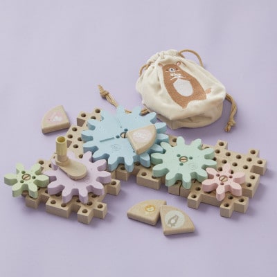 ギア型の知育玩具 Poco a poco【にじいろギア】日本製 おもちゃ