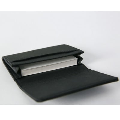 レザー調生地　名刺入れ/カードケース　黒　日本製