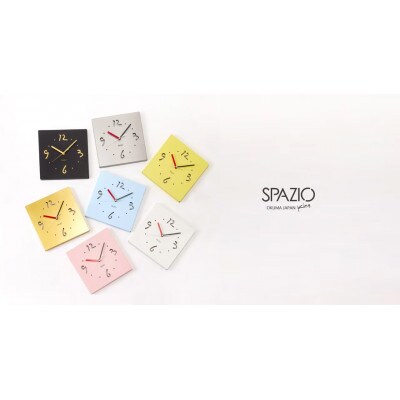 有名デザイナー監修　壁掛け時計　SPAZIO(スパツィオ)　ローズピンク