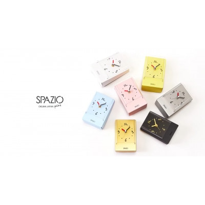【有名デザイナー監修】おしゃれで可愛い彩り豊かな置き時計 SPAZIO(スパツィオ)オフホワイト