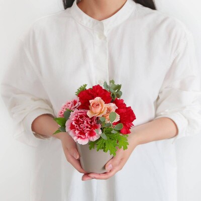 【母の日フラワーギフト】  生花アレンジメント「エガオS」