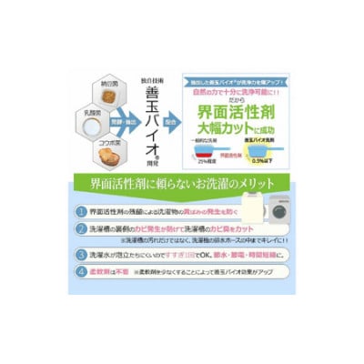 善玉バイオ 浄 1.3kg箱×3箱(洗濯洗剤)