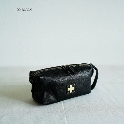 BOX POUCH　ラウンドポーチ　KHG-WBP01T　【ブラック】