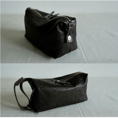 BOX POUCH　ラウンドポーチ　KHG-WBP01T　【ブラック】