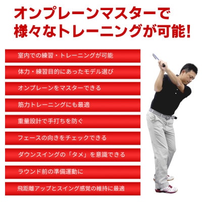 [ブルー/ノーマルグリップ][右利き]オンプレーンマスター 素振り練習用アイアン(レギュラー)