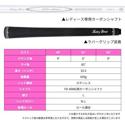 [52°/L][右用][右利き女性用]FLIT-BOX チッパーウェッジ 1本