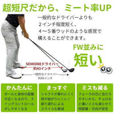 [1W/R][標準シャフト][右利き男性用]FLIT-BOX SEMIONE 短尺ドライバー 1本