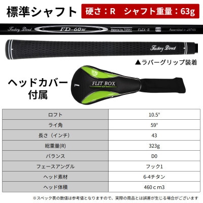 [1W/R][標準シャフト][右利き男性用]FLIT-BOX SEMIONE 短尺ドライバー 1本