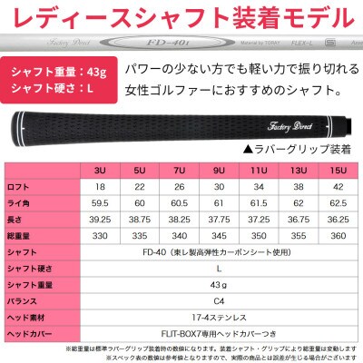[11U][レディースシャフト][左利き女性用]FLIT-BOX7 ユーティリティ 1本