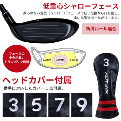 [5W/S][軽量高弾性シャフト][左利き男性用]FLIT-BOX7 フェアウェイウッド 1本