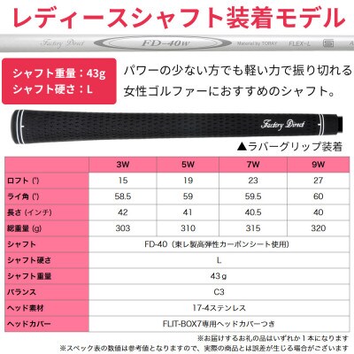 [5W][レディースシャフト][右利き女性用]FLIT-BOX7 フェアウェイウッド 1本