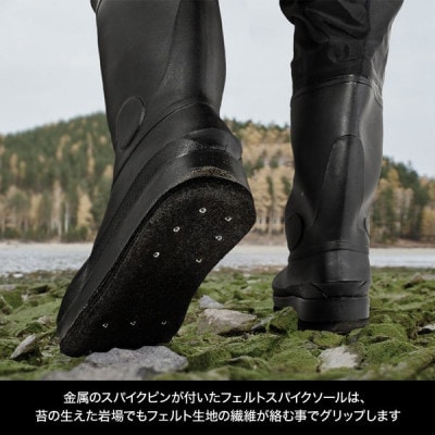 [DRESS]チェストハイウェーダー フェルトスパイクソール XL 釣り