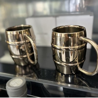 ステンレス樽型マグ(シャンパンゴールド)