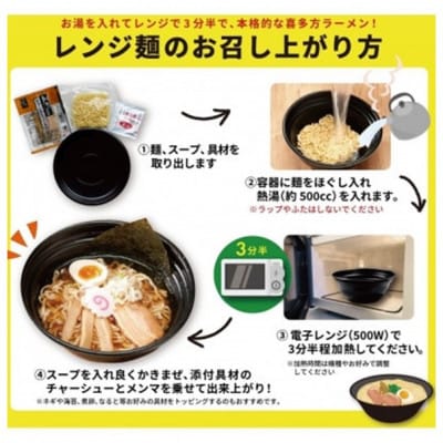 河京喜多方ラーメンレンジ麺　3種×各2個　計6個セット