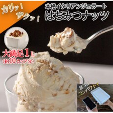 大満足!本格イタリアンジェラート はちみつナッツ 1L(1L×1個)10カップ分