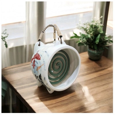 金魚柄の蚊取り豚